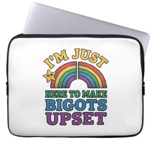 Vintage Pride Bigots verstören Regenbogen-Shirt-De Laptopschutzhülle