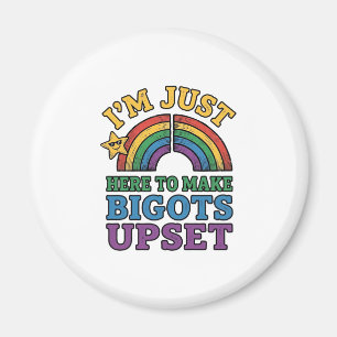 Vintage Pride Bigots verstören Regenbogen-Shirt-De Magnet
