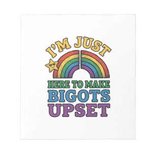 Vintage Pride Bigots verstören Regenbogen-Shirt-De Notizblock