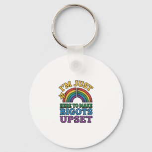 Vintage Pride Bigots verstören Regenbogen-Shirt-De Schlüsselanhänger