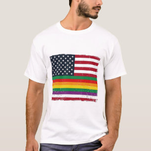 Vintage Pride Flag Distressed Vector-Shirt-Design_ T-Shirt