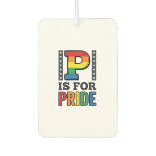 Vintage Pride Letter P Regenbogen-Shirt Design_1 Autolufterfrischer