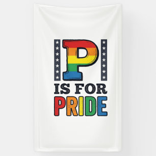 Vintage Pride Letter P Regenbogen-Shirt Design_1 Banner