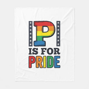 Vintage Pride Letter P Regenbogen-Shirt Design_1 Fleecedecke