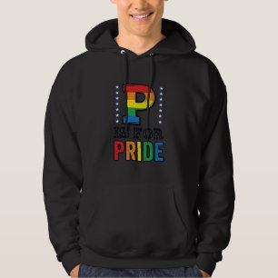 Vintage Pride Letter P Regenbogen-Shirt Design_1 Hoodie