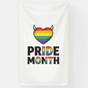 Vintage Pride Monat Gehörntes Herz-Shirt-Design_1 Banner