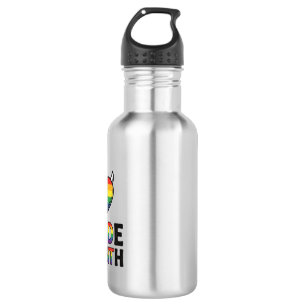 Vintage Pride Monat Gehörntes Herz-Shirt-Design_1 Edelstahlflasche