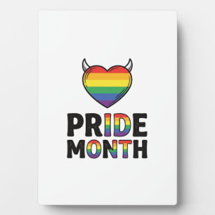 Vintage Pride Monat Gehörntes Herz-Shirt-Design_1 Fotoplatte
