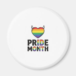 Vintage Pride Monat Gehörntes Herz-Shirt-Design_1 Magnet