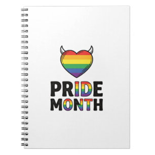 Vintage Pride Monat Gehörntes Herz-Shirt-Design_1 Notizblock