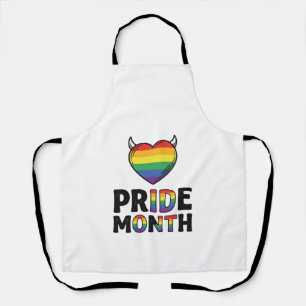 Vintage Pride Monat Gehörntes Herz-Shirt-Design_1 Schürze