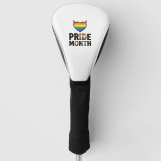Vintage Pride Month Horned Heart Shirt Design_1 Golf Headcover