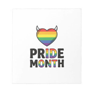 Vintage Pride Month Horned Heart Shirt Design_1 Notizblock