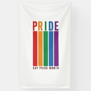 Vintage Pride Month Regenbogen-Typografie-Shirt-De Banner