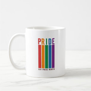 Vintage Pride Month Regenbogen-Typografie-Shirt-De Kaffeetasse