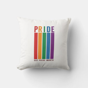 Vintage Pride Month Regenbogen-Typografie-Shirt-De Kissen