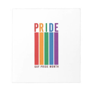 Vintage Pride Month Regenbogen-Typografie-Shirt-De Notizblock