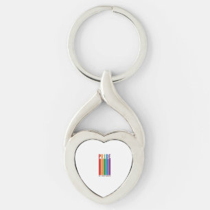 Vintage Pride Month Regenbogen-Typografie-Shirt-De Schlüsselanhänger