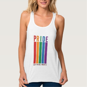 Vintage Pride Month Regenbogen-Typografie-Shirt-De Tank Top