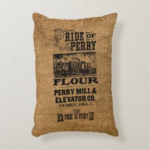 Vintage Pride Of Perry Mehl Faux-Jute-Sack Dekokissen