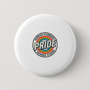 Vintage-Pride-Protest Regenbogen-Abzeichen Vektor- Button