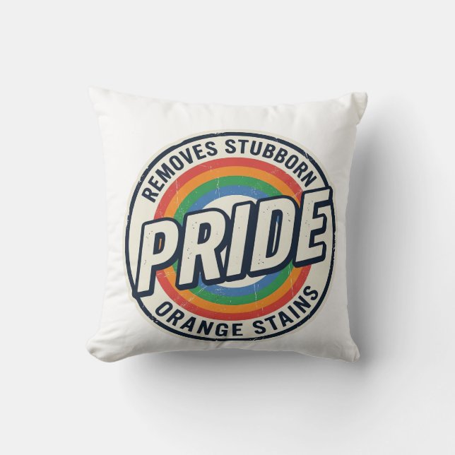 Vintage-Pride-Protest Regenbogen-Abzeichen Vektor- Kissen (Vorderseite)