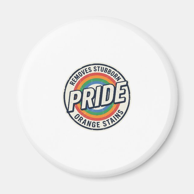Vintage-Pride-Protest Regenbogen-Abzeichen Vektor- Magnet (Vorne)