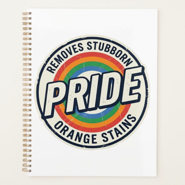 Vintage-Pride-Protest Regenbogen-Abzeichen Vektor- Planer (Vorderseite)