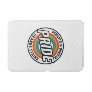 Vintage-Pride-Protest Regenbogen-Abzeichen-Vektord Badematte