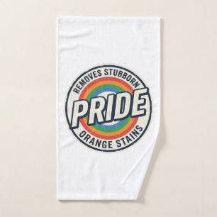 Vintage-Pride-Protest Regenbogen-Abzeichen-Vektord Handtuch