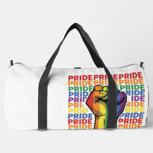 Vintage Pride Raised Fist Regenbogen-Shirt Design_ Duffle Bag