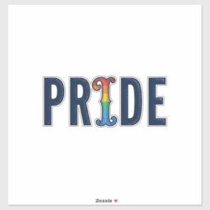 Vintage-Pride-Regenbogen-Lettern-T-Shirt-Design_1 Aufkleber