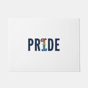 Vintage-Pride-Regenbogen-Lettern-T-Shirt-Design_1 Fußmatte