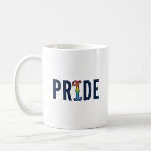 Vintage Pride Regenbogen-Lettern T-Shirt Design_1 Kaffeetasse