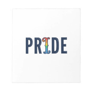 Vintage Pride Regenbogen-Lettern T-Shirt Design_1 Notizblock