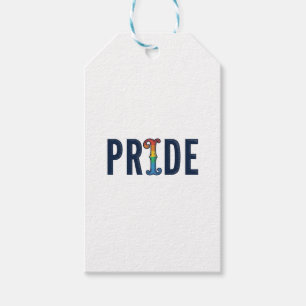 Vintage-Pride-Regenbogen-Schriftzug T-Shirt-Design Geschenkanhänger