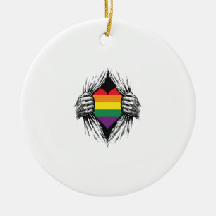 Vintage Pride Zerrissenes Hemd Vektor Design_1 Keramik Ornament