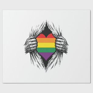 Vintage Pride Zerrissenes Hemd Vektordesign_1 Geschenkpapier