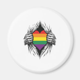Vintage Pride Zerrissenes Hemd Vektordesign_1 Magnet