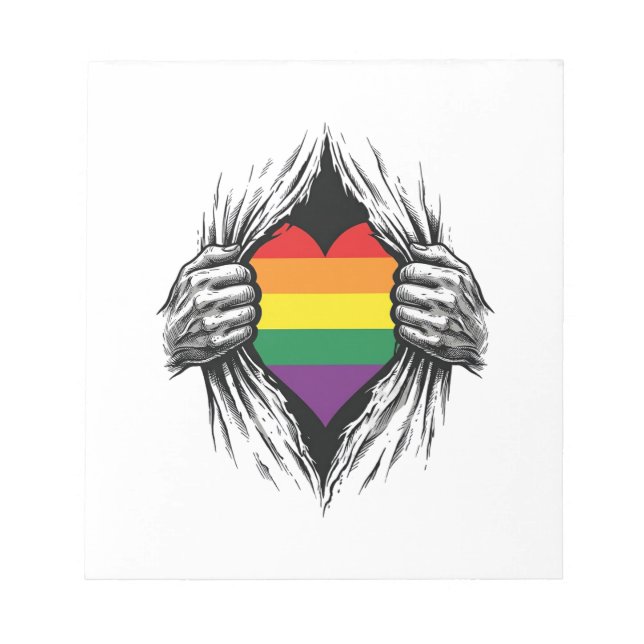 Vintage Pride Zerrissenes Hemd Vektordesign_1 Notizblock (Vorderseite)