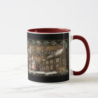 Vintage Primitive Weihnachtstasse Tasse