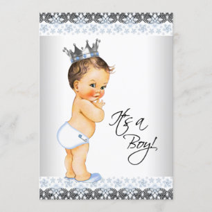 Vintage Prinz Baby Junge Shower Einladung