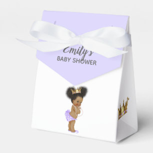 Vintage Prinzessin Afroamerikanisches Baby Lila Geschenkschachtel