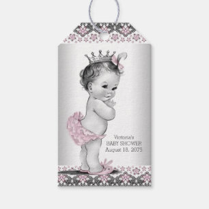 Vintage-Prinzessin-Baby-Party Geschenkanhänger