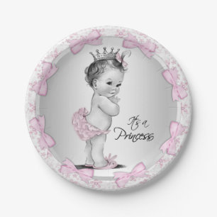 Vintage-Prinzessin-Baby-Shower-Papierteller Pappteller