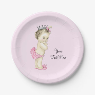 Vintage-Prinzessin-Babyparty Pappteller