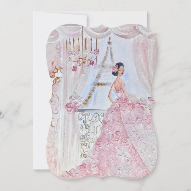 Vintage Prinzessin Fleur Bella Rose 1 Karte (Vorderseite)