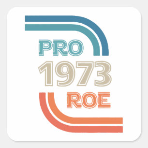 Vintage Pro Roe 1973 , Pro 1973 Roe Quadratischer Aufkleber