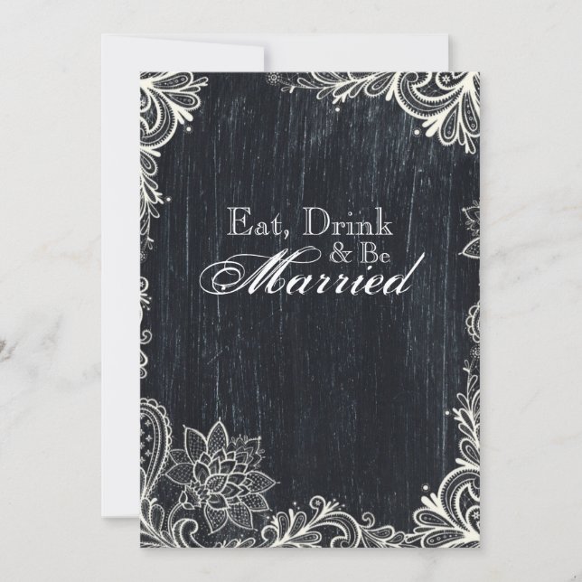 Vintage Probe der Typografie Einladung (Vorderseite)