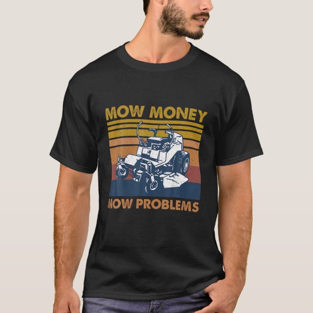 Vintage Probleme beim Mähen von Geldmaus T-Shirt (Vorderseite)